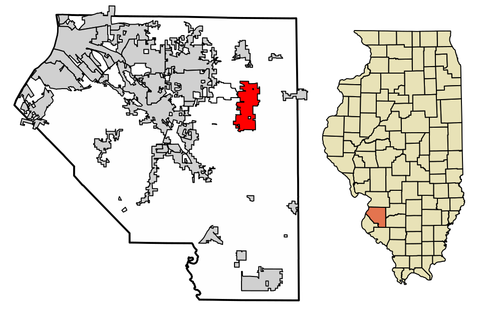 Locator map of Mascoutah