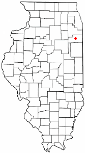 Locator map of Bourbonnais