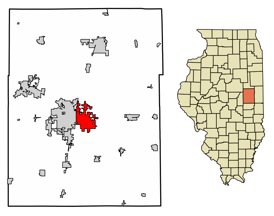 Locator map of Urbana