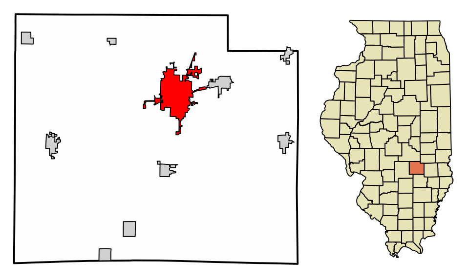 Locator map of Effingham