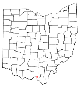 Locator map of Wheelersburg