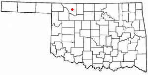 Locator map of Avard