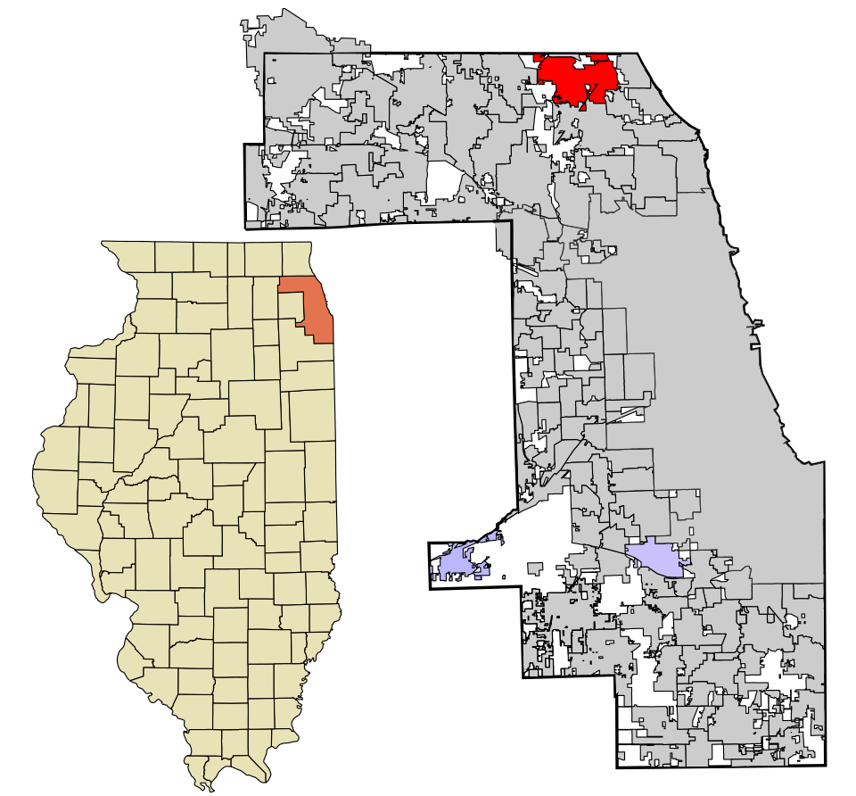 Locator map of Northbrook