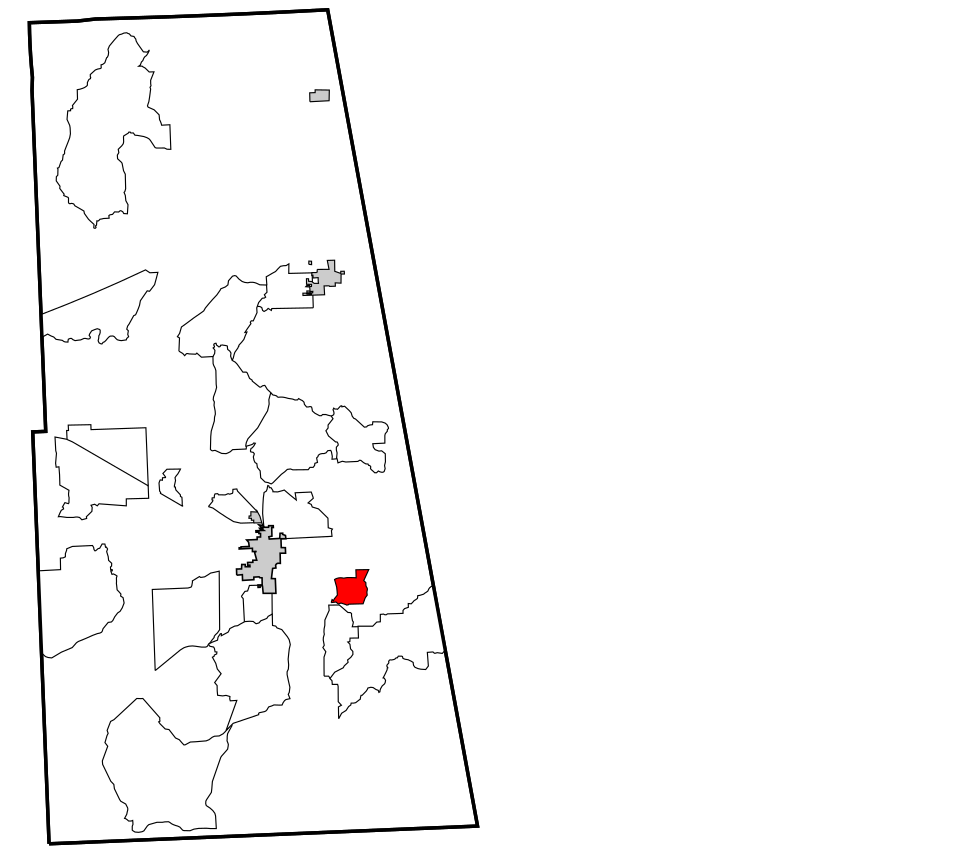 Locator map of Elm Grove
