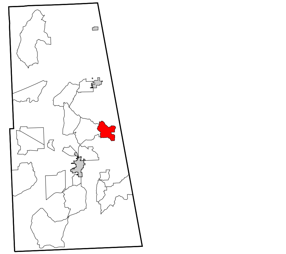 Locator map of Piney