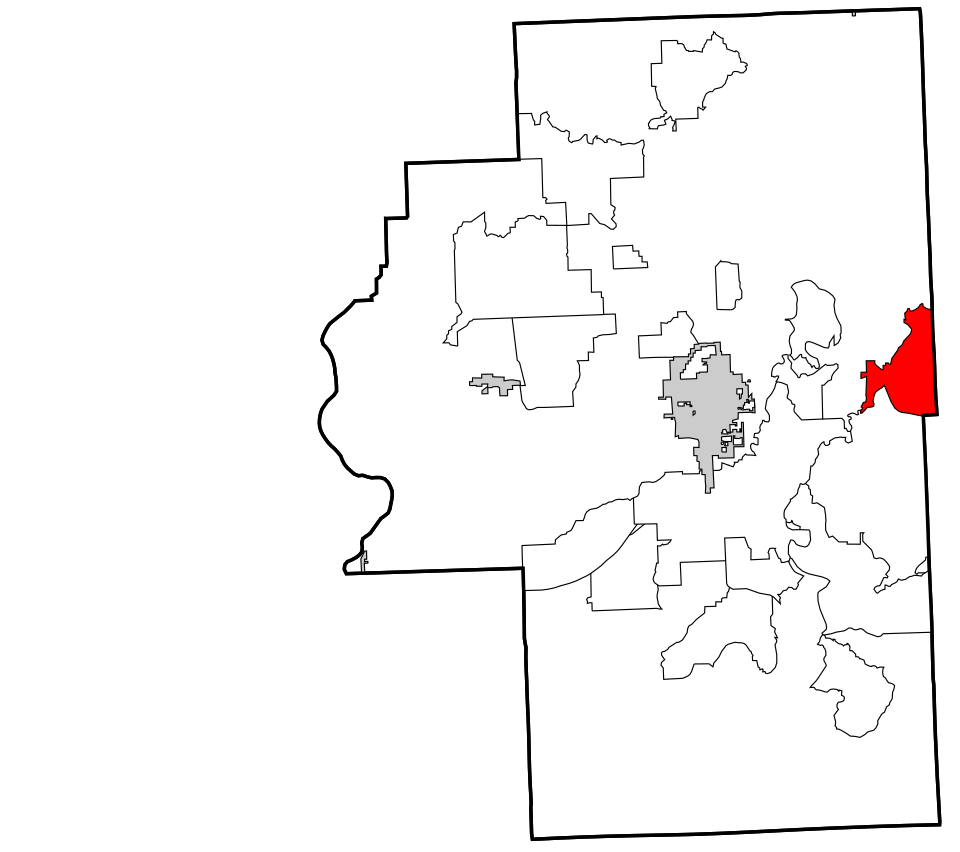 Locator map of Eldon