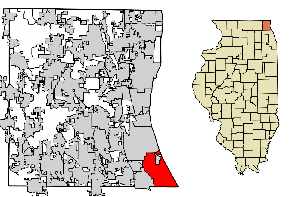 Locator map of Highland Park