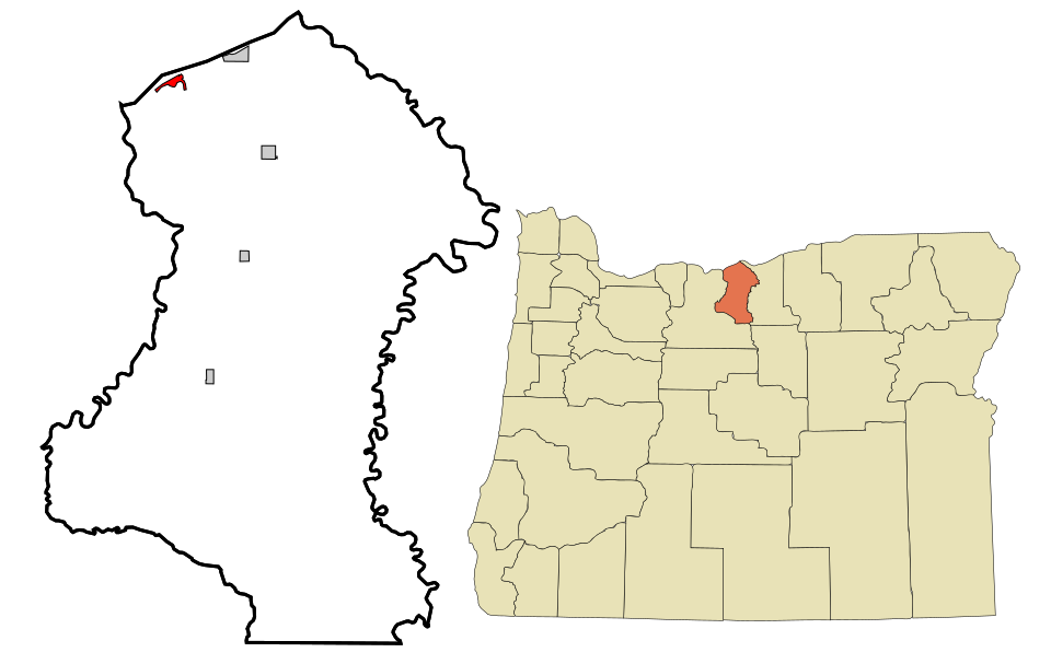 Locator map of Biggs Junction