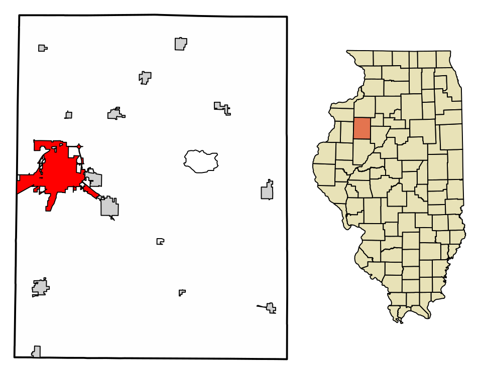 Locator map of Galesburg