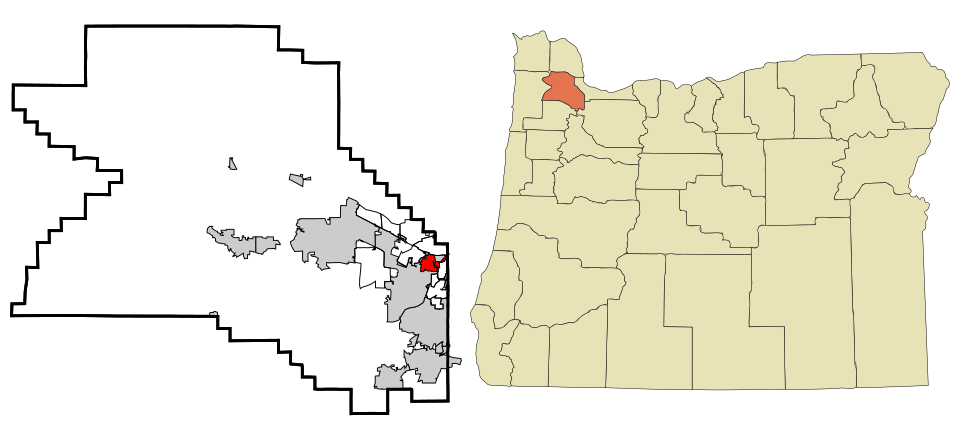 Locator map of Oak Hills