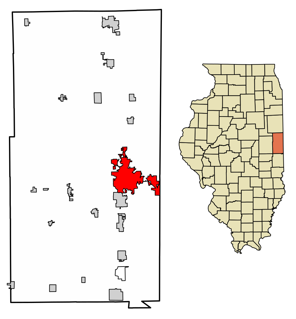 Locator map of Danville