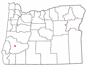 Locator map of Roseburg North