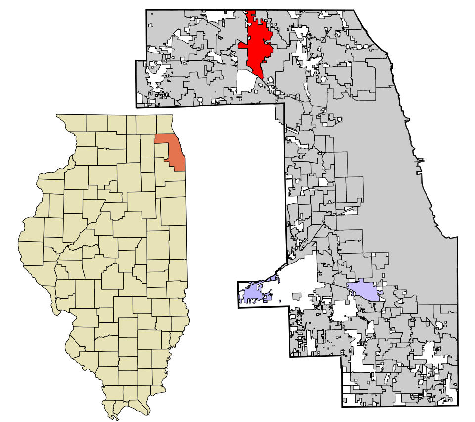 Locator map of Arlington Heights