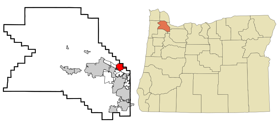 Locator map of Cedar Mill