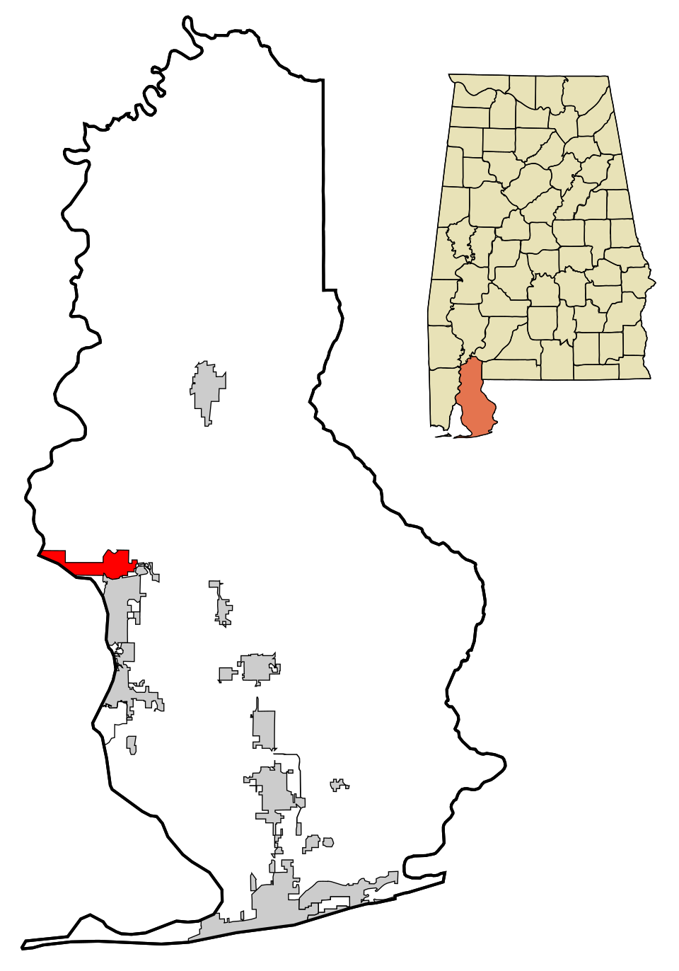 Map of Spanish Fort