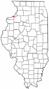 Locator map of East Moline