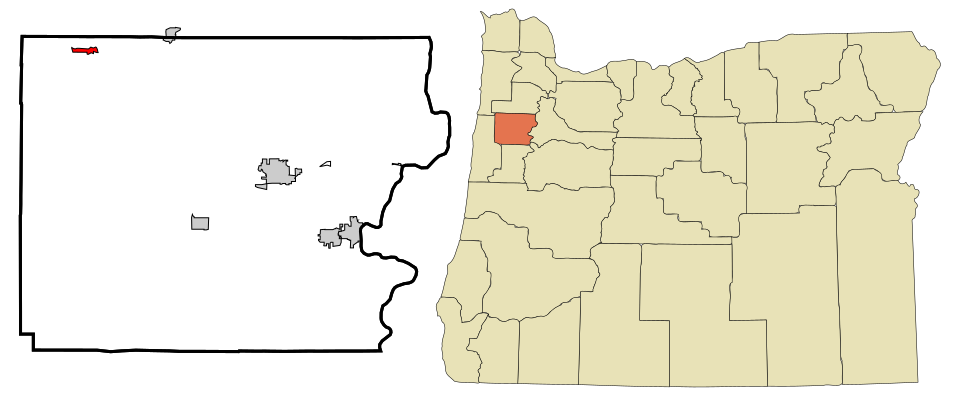 Locator map of Grand Ronde