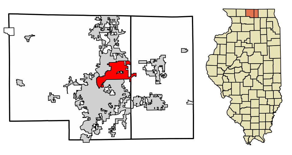 Locator map of Loves Park