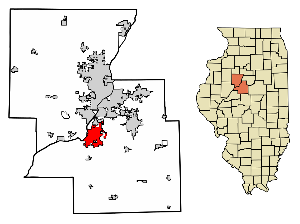 Locator map of Pekin