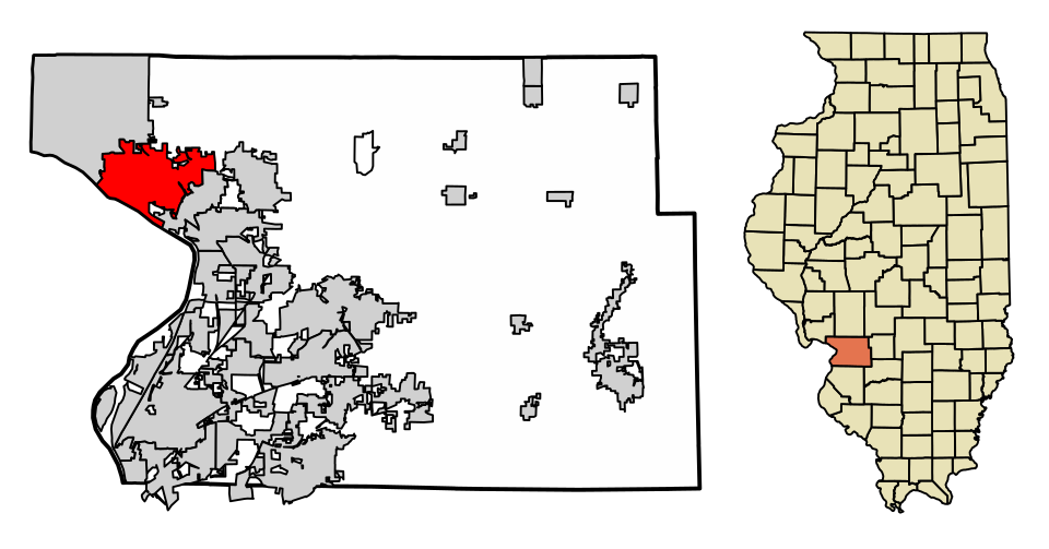 Locator map of Alton