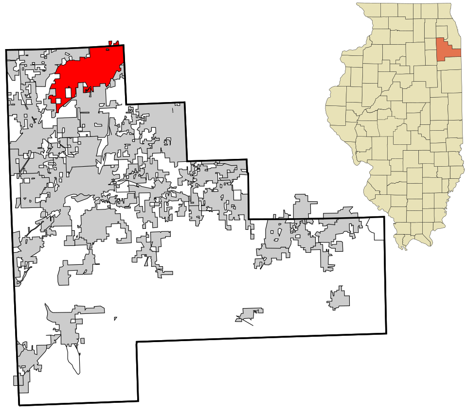 Locator map of Bolingbrook