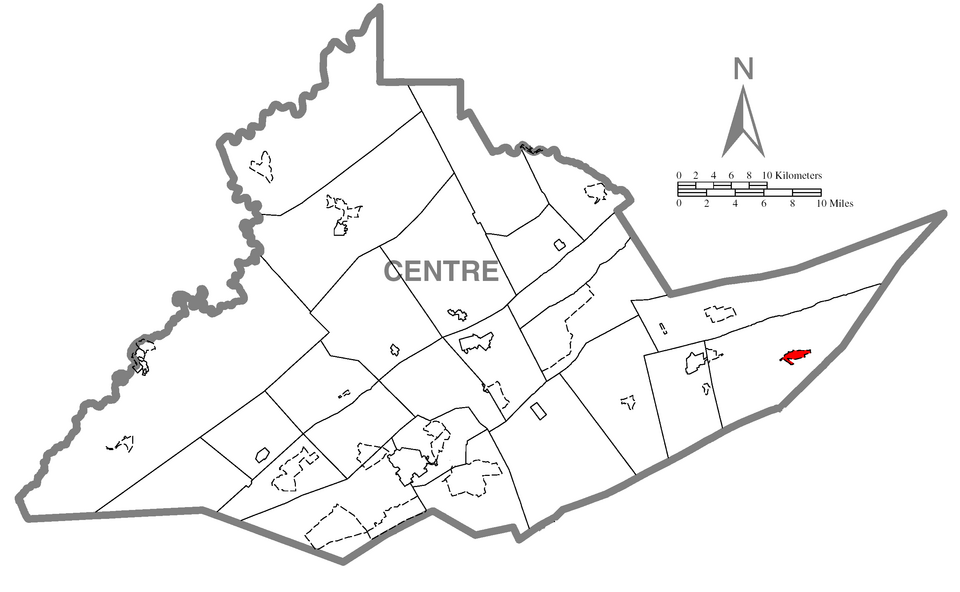 Locator map of Woodward