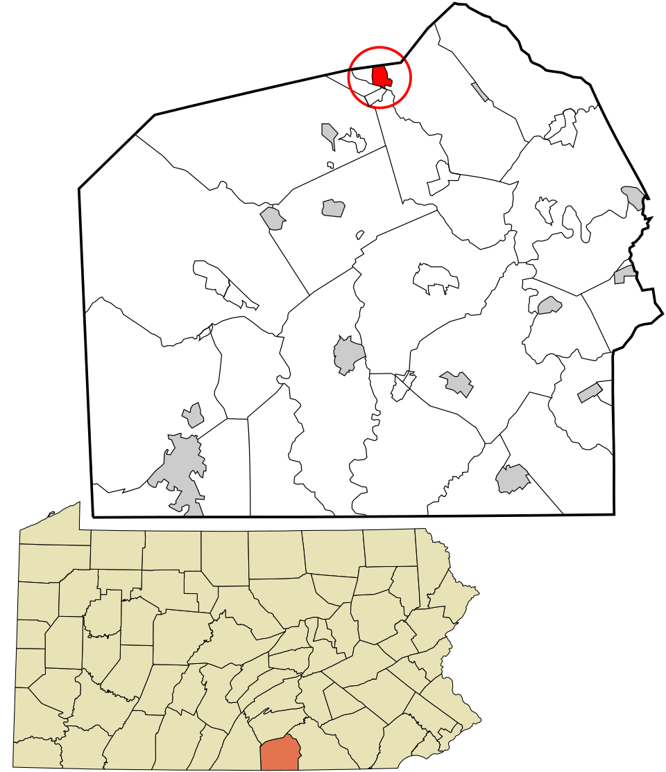 Locator map of Idaville