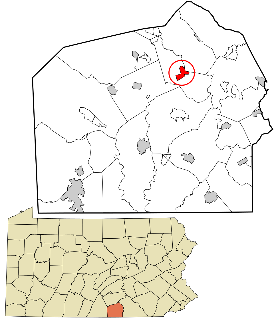 Locator map of Heidlersburg