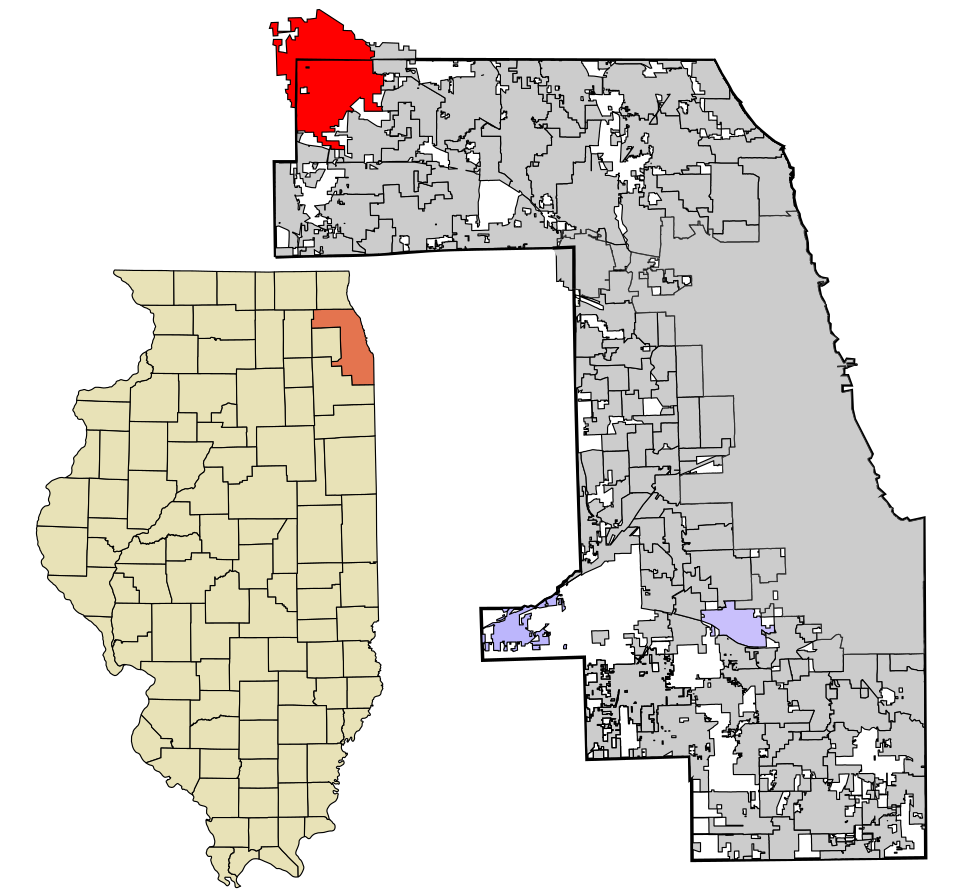 Locator map of Barrington Hills