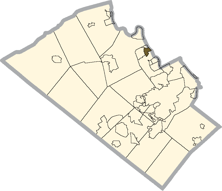 Locator map of Cementon