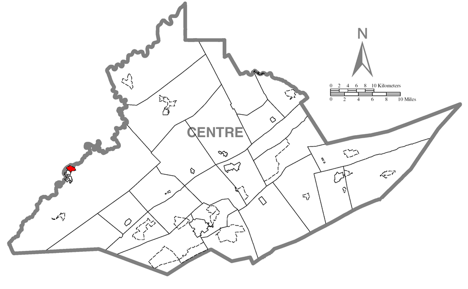 Locator map of North Philipsburg