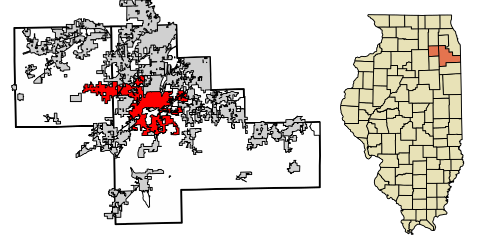 Locator map of Joliet