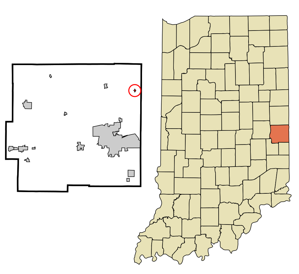 Locator map of Whitewater