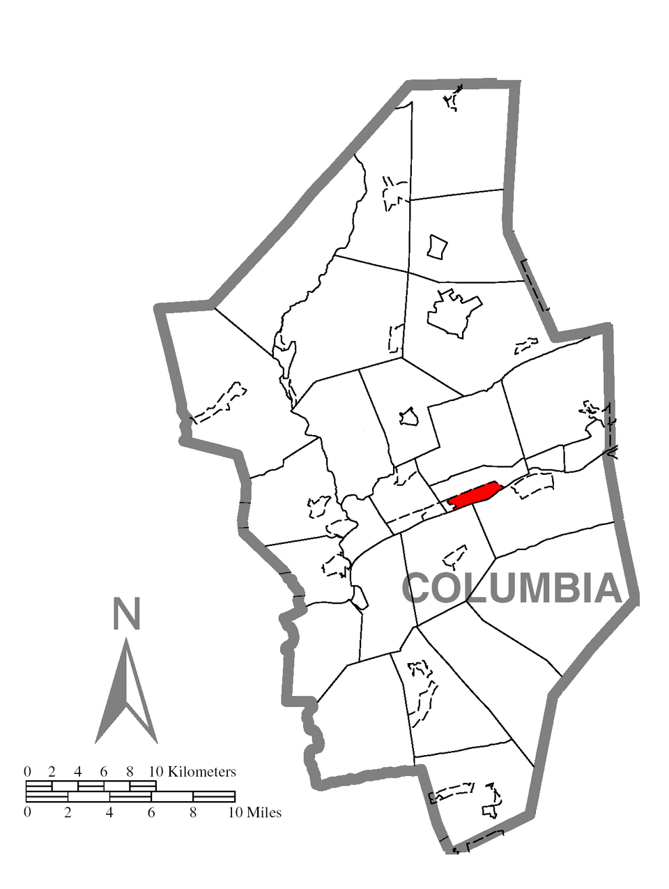 Locator map of Lime Ridge
