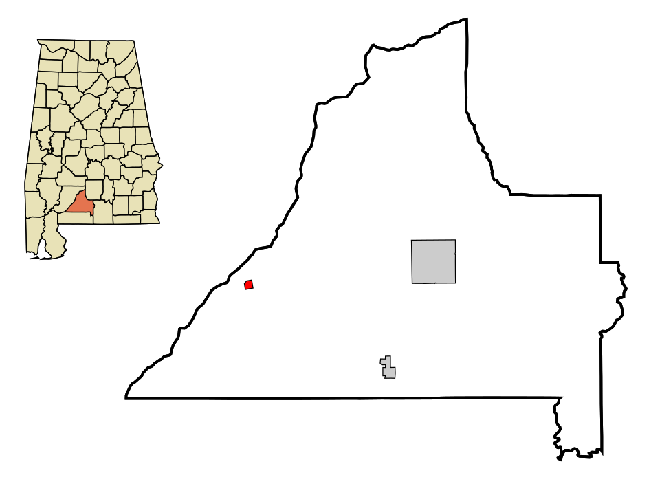 Locator map of Repton