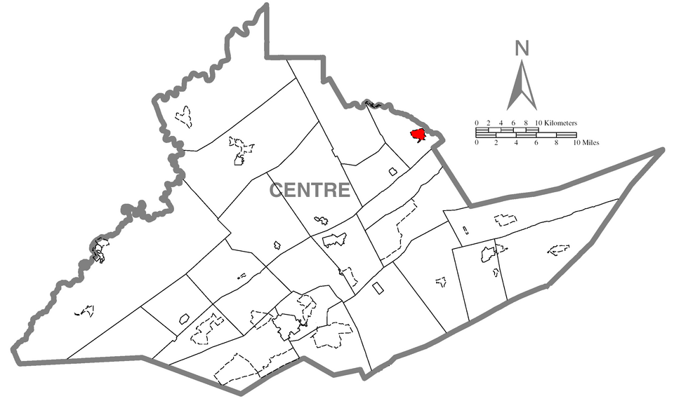 Locator map of Blanchard