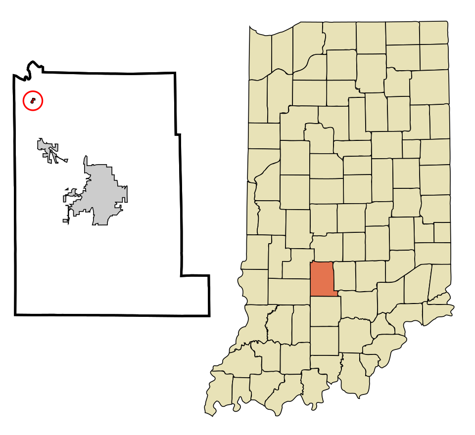 Locator map of Stinesville