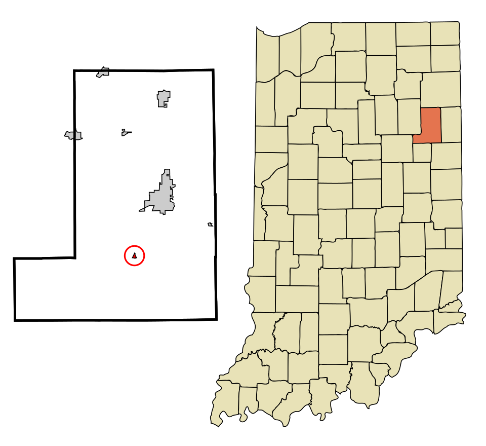 Locator map of Poneto