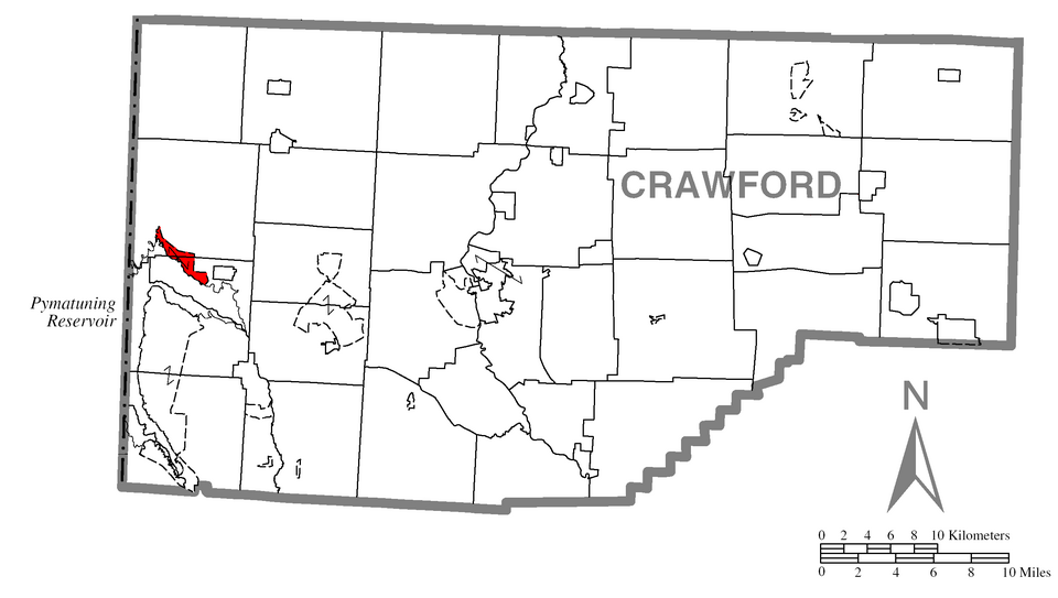 Locator map of Pymatuning North