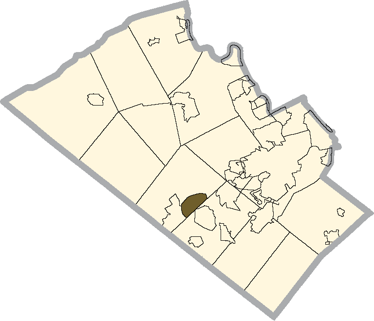 Locator map of Trexlertown