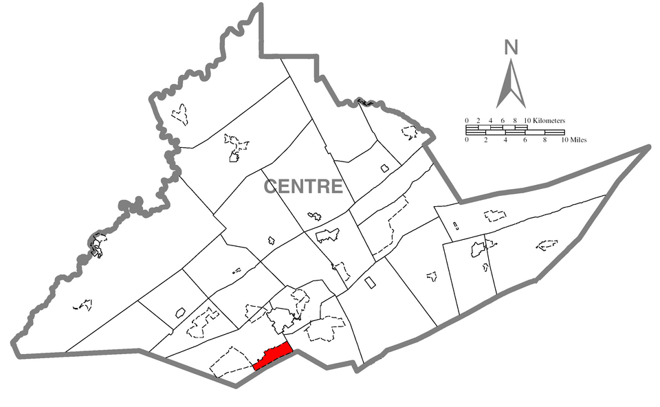 Locator map of Pine Grove Mills
