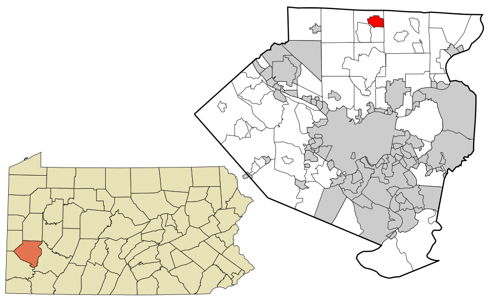 Locator map of Bakerstown