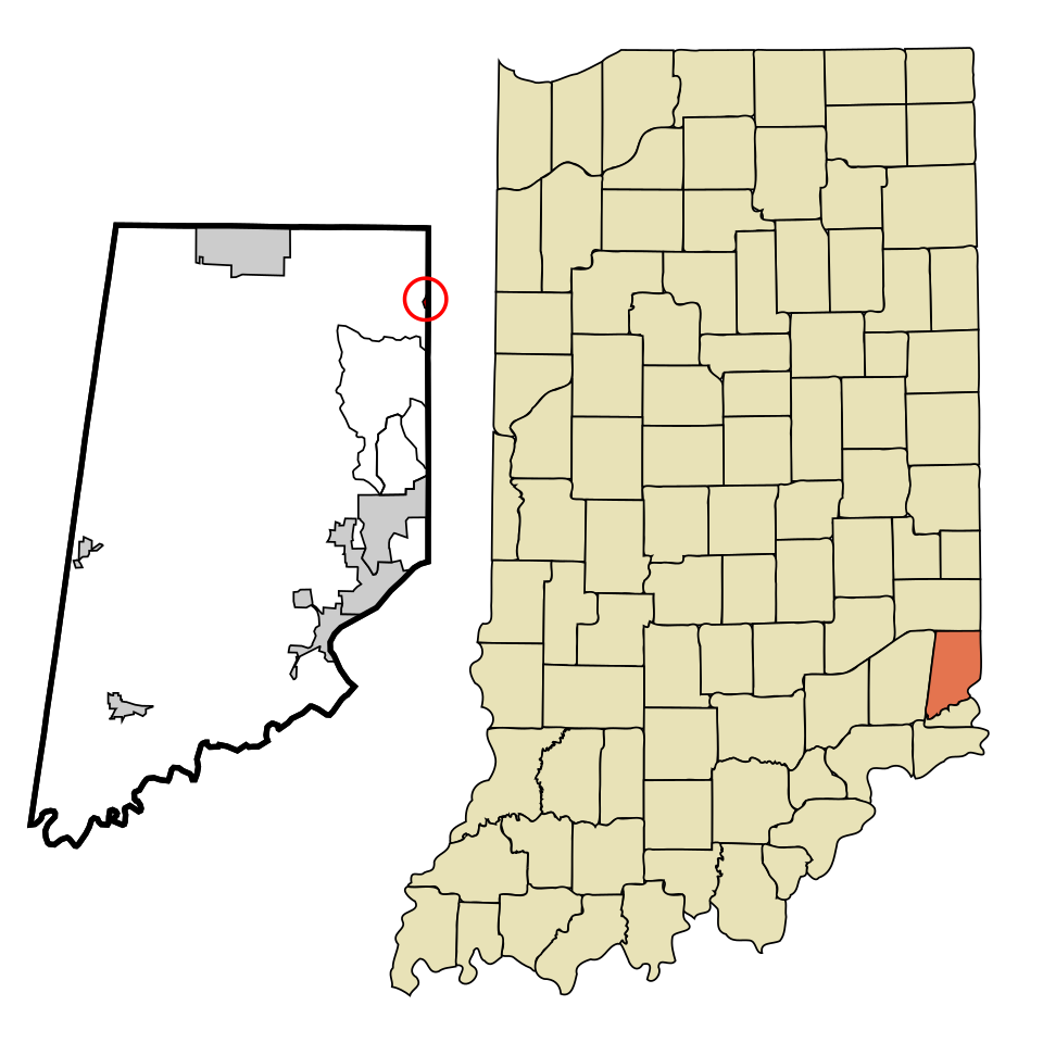 Locator map of West Harrison