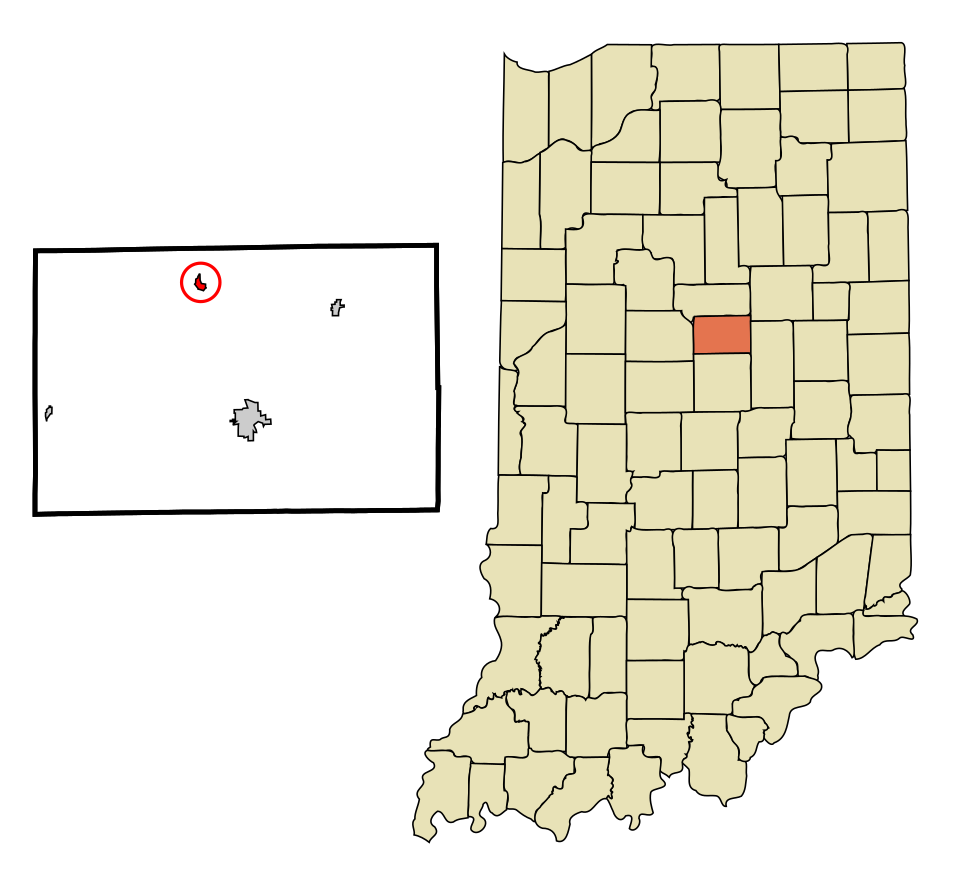 Locator map of Sharpsville