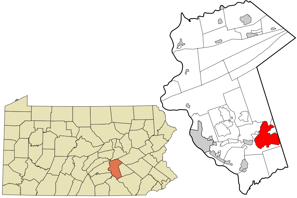 Locator map of Hershey