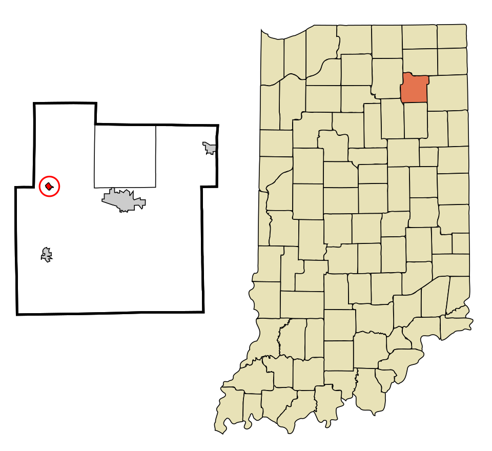 Locator map of Larwill
