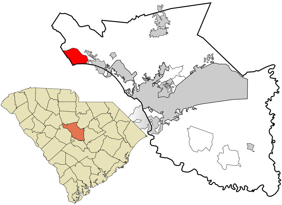 Locator map of Lake Murray of Richland