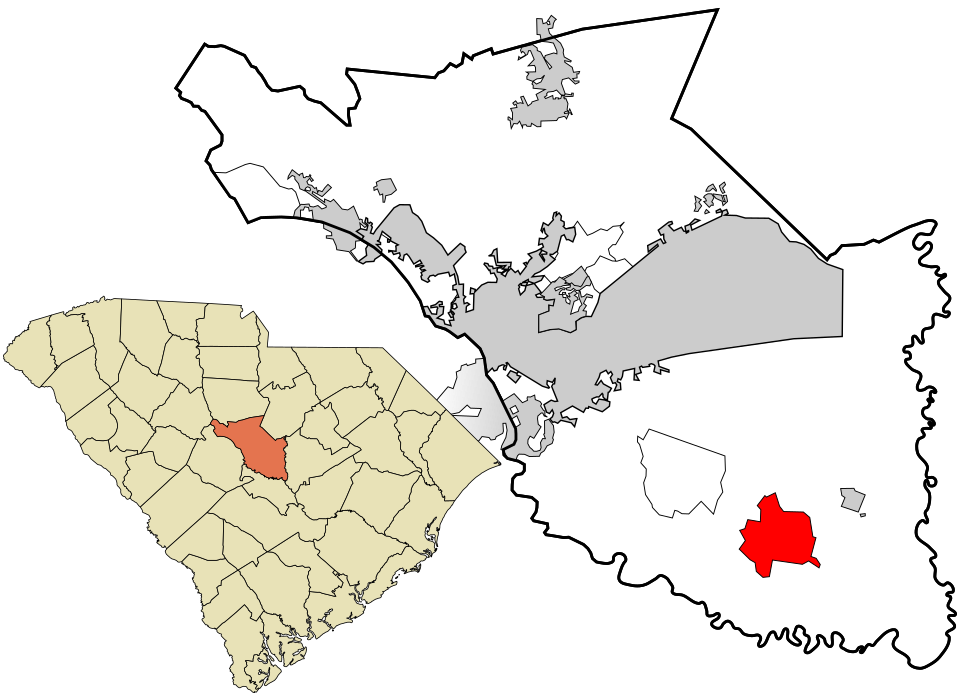 Locator map of Gadsden