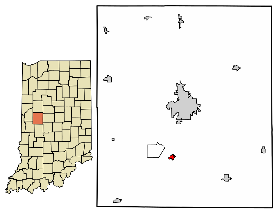 Locator map of New Market