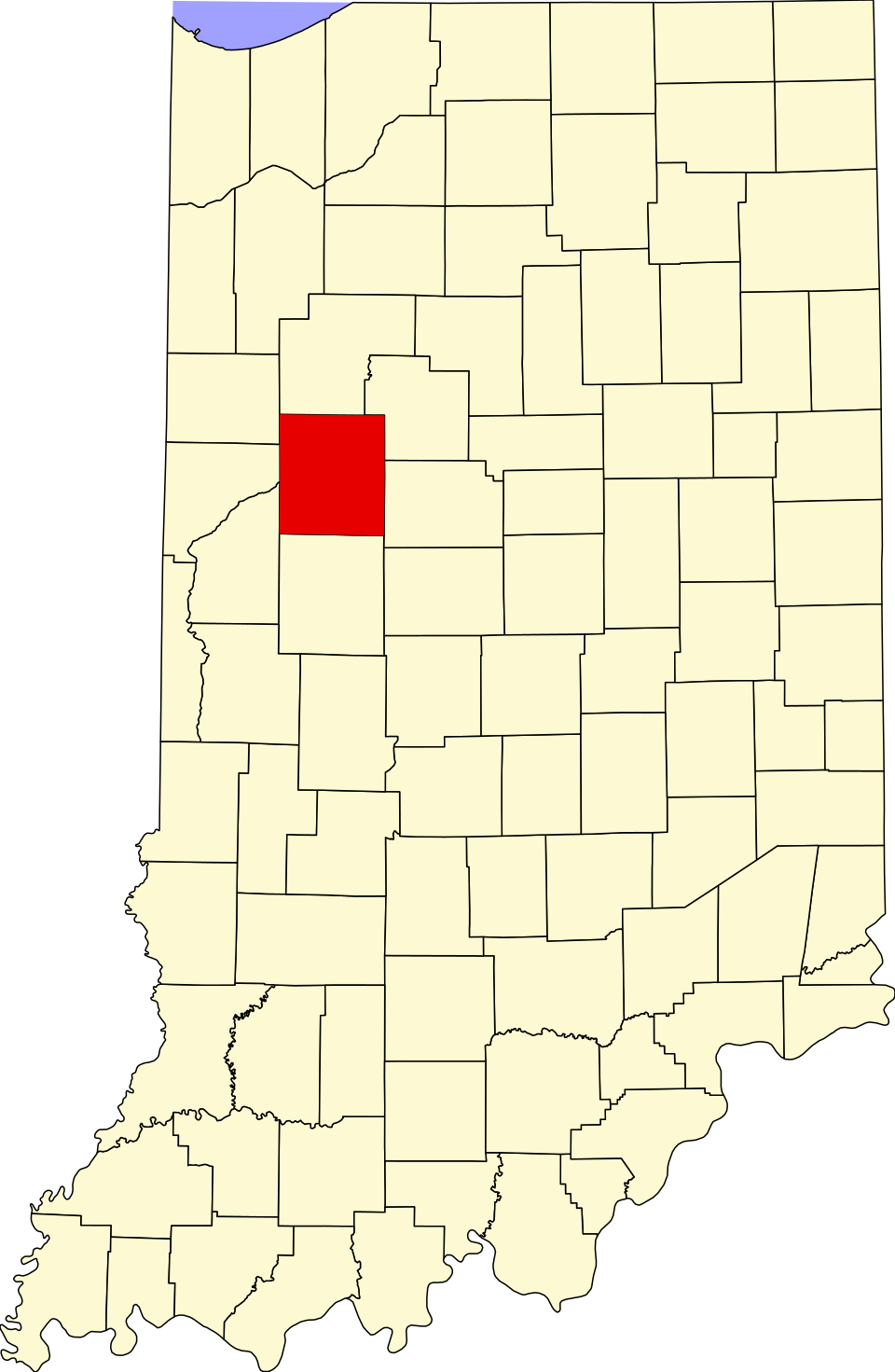 Locator map of Clarks Hill
